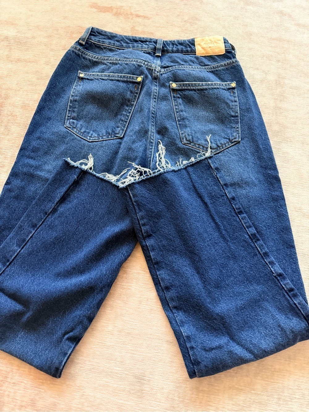 Zara Women Dark Wash Straight Leg Jeans Size 6 - Picture 5 of 5